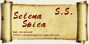 Selena Špica vizit kartica